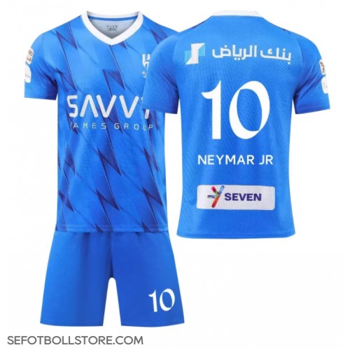 Al-Hilal Neymar Jr #10 Replika babykläder Hemmaställ Barn 2023-24 Kortärmad (+ korta byxor)